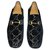 Gucci Mocassins en velours bleus Jordaan GG  ref.300221