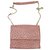 Lanvin Sugar Ostrich Effect Mini Shoulder Bag Pink Peach Leather  ref.300667