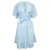 Autre Marque Robe mi-longue à smocks bleu clair Lin  ref.301104