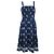 Jigsaw Vestido azul marino con estampado blanco