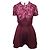 Clover Canyon Elegante vestido de encaje burdeos Roja