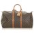 Louis Vuitton Brown Monogram Keepall 50 Leather Cloth  ref.301517