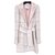 Chanel Pearl Buttons Coat Beige Tweed  ref.301752