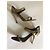 Sandali Manolo Blahnik in Raso Khaki Metallizzato 37.5 Cachi Metallico - vista 2