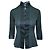 Shanghai Tang Dunkelgraue Strickjacke mit Cheongsam-Kragen