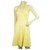 BCBG Max Azria jaune licou décolleté sans manches longueur mini robe taille 0  ref.302418