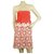 Tibi 100% Silk Red & White Floral Strapless Mini Dress size 2  ref.302490