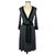 Diane Von Furstenberg DvF Taurus Lucky Stars silk wrap dress Black Blue  ref.302568