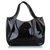 Stella Mc Cartney Bolso satchel negro perforado con logo de Stella McCartney Plástico  ref.302823