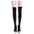 Givenchy Stivali sopra il ginocchio con tacco largo e punta aperta Nero Nylon  ref.302871