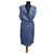 Helmut Lang Dresses Blue Silk Viscose Nylon Lycra Angora  ref.303070