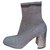 Miu Miu Boots Silvery Leather  ref.303098