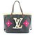 Louis Vuitton Black Shearling Monogram Teddy Neverfull MM NM Tote Bag Leather  ref.303365