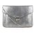 Dior Bolsa crossbody com aba em prata estanho Couro Cadeia  ref.303374