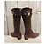 Botas Gucci de ante marrón oscuro Talla 36 - vista 5