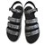 Chanel Sandals Grey Leather  ref.303494