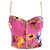Dolce & Gabbana Top corto a bustier floreale rosa