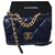 Chanel 19 Tasche, Seltene und ausverkaufte Farbe: Navy Marineblau Lammfell  ref.303849