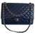 Timeless Chanel Blue Leather  ref.303897