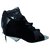 Saint Laurent Velvet Lace Up Boots with Crystals Black  ref.304064