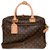 Borsa da viaggio Louis Vuitton Alize in tela monogram e pelle naturale, Nuova Condizione Marrone  ref.304237