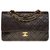 Splendid Chanel Timeless Medium bag in brown quilted leather, garniture en métal doré Dark brown  ref.304264