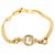 Givenchy Gold G Logo Strass Armband Golden Metall  ref.304280