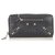 Balenciaga billetera con cremallera de cuero negro Becerro  ref.304480