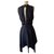 Louis Vuitton Robes Soie Viscose Acetate Noir  ref.304534