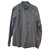 Balmain lined-breasted shirt Grey Cotton  ref.304891