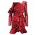 Autre Marque Red Sequined Set Top + Skirt Polyester  ref.304916