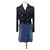 Dolce & Gabbana Coats, Outerwear Black Blue Cotton Polyester Wool Polyamide Acrylic  ref.305242