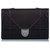 Bolso bandolera Dior Diorama de cuero negro Becerro  ref.305892