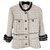 Chanel 6,7K$ Tweed-Jacke mit Rüschen Beige  ref.305946