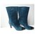 CHANEL "Gabrielle Coco" midnight blue boots.40,5 It Deerskin  ref.305996