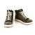 PHILIPP PLEIN Zapatillas altas de cuero con tachuelas Zapatillas altas sz 37 Zapatos Negro  ref.306056