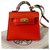 Hermès Kelly Micro Twilly Charm Orange Leder  ref.306152