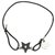 Bracelet à breloques étoile logo noir Dior Métal Nylon Tissu Argenté  ref.306255