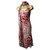 Diane Von Furstenberg Robe longue en soie vintage Dvf Rhonda Multicolore  ref.306467