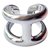 Hermès Osmosis ring Silvery Silver  ref.306569