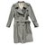 Burberry women's trench coat 42 Grey Cotton  ref.306646