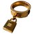 Kelly Hermès Rings Black Golden Exotic leather  ref.306958
