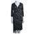 Diane Von Furstenberg robe portefeuille en soie vintage DvF Noir Multicolore  ref.307004