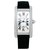Cartier watch, "American tank", in white gold and diamonds. Leather  ref.307043