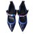 Louis Vuitton Zapatillas de ballet Azul Azul marino Cuero Charol  ref.307061