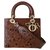 Lady Dior bag 2021 Brown Leather  ref.307064