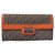 Dior Purses, wallets, cases Beige Orange Leather Cloth  ref.307760