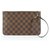 Louis Vuitton Damier Ebene Neverfull Pochette MM or GM Wristlet bag Leather  ref.307807