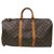 Louis Vuitton Monogram Keepall 45 Bolsa de lona de mano Cuero Metal  ref.307833