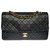 Timeless Exceptional Chanel Classic Handbag 27 cm in black quilted leather, garniture en métal doré  ref.307871